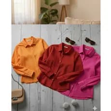 Combo 3 Camisas Evangélica Social Feminina Trabalho Promoção Tendência Manga Longa Diversas Cores