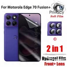 2 Em 1 Película Motorola Edge 70 Fusion Plus Tela De Hidrogel De Privacidade Suave Para Motorola Edge 70 Pro Fusion Plus