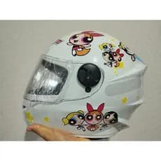 Capacete infantil branco, protork, meninas, tamanho 54
