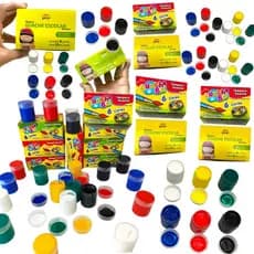 10 Cx Tinta Guache 15ml Tempera 6 Cores Pintura Aquarela Atacado Kit Escolar Infantil Lembrancinha