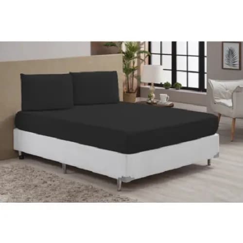 Jogo de Lençol Cama King 3 Peças Liso 1,93m x 2,03m x 30cm - DIVERSAS CORES