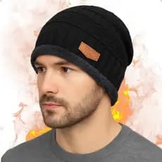 Gorro Touca Inverno Lã Masculino  Estilosa Forrada Pelinho