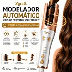 Zenitt Modelador de Cachos Automático Giratório 110V/220V Cacheador Profissional Aquecimento Rápido