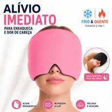 Touca Para Enxaqueca Gel Frio Quente Máscara Anti Luz Alívio Imediato Dor de Cabeça e Insônia