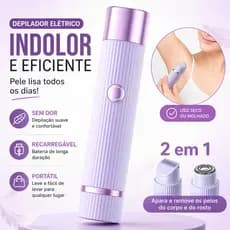 Depilador Removedor de Pelos Facial e Corporal – Sem Fio Recarregável Portátil Indolor