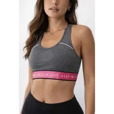 Top Fitness Nadador reforçado com bojo suplex keep in love top academia elásticos variados