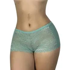 Calcinha caleçon kit com 10 e 5 feminina estilo shortinho delicada com forro calcinha premium