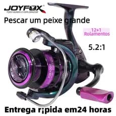 Carretel Molinete Km4000 12+1 Rolamentos Joyfox Molinete Pesca 5.2:1 8 Kg Technicolor