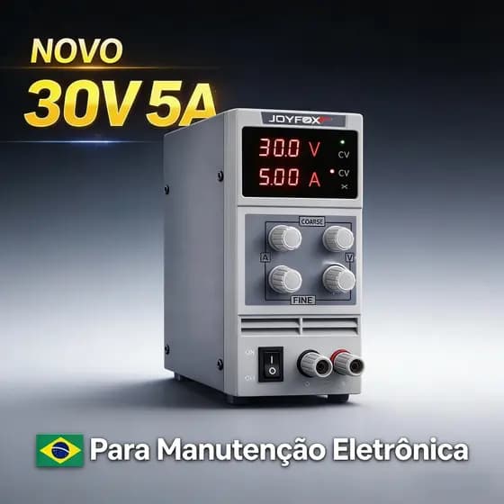 Fonte Ajustável 30V 5A DC Digital Bancada Regulável Laboratório Manutenção Eletrônica JOYFOX