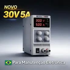 Fonte Ajustável 30V 5A DC Digital Bancada Regulável Laboratório Manutenção Eletrônica JOYFOX