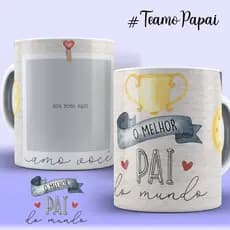 Caneca Dia dos Pais Personalizada Com foto O Melhor Pai Melhores Momentos - MEGA PROMOÇÃO!