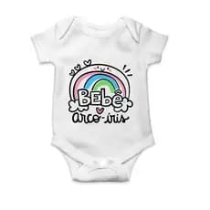 Body Bebê Infantil - "Bebê Arco-Íris!" O Body Mais Fofo E Colorido Para O Bebê Que Ilumina Seu Dia!