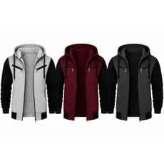 Moletom Blusa De Frio Jaqueta De Zíper Slim Casaco Com Capuz
