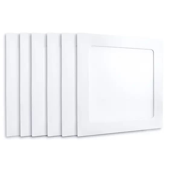 Kit 6 Painel Plafon Led de Embutir 12w Quadrado 18cm 6000K