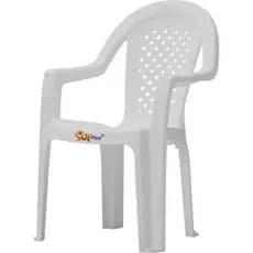 Cadeira Para Jardim Plástica Jacarecica 152 Kg Polímero Poltrona Descanso Camping Cor Branco