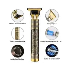 Máquina de Cortar Aparador de Cabelos Masculino Profissional 0mm Cortador Baldhead Barba Barba Precision Acabamento Máquina de Corte de Cabelo Adulto Kid