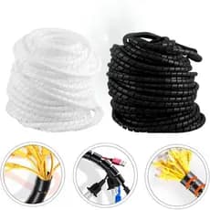 Organizador Esconde Fios 12mm 20 Metros 1/2 Cabos Espiral Tv Setup Informática Guaina Spiraduto