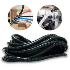 Organizador Fios Grossos Cabos 3/4 "19MM" Protetor Espiral Tubo Computador Protetor Eletrodomésticos