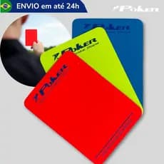 Kit Cartão Juiz Árbitro Futebol Futsal Society Quadra Grama Profissional
