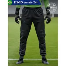 Calça de Goleiro Futebol Adulto Infantil Masculino Feminino Campo Futsal Society Acolchoada Proteção