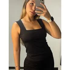 Blusas Feminina Regata Decote Quadrado Reto Suplex Verão Basica Lisa Moda Elegante Tendencia Bolgueira