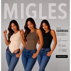￼Kit Bodys Bori Bodi Collant Feminino Regata Regatinha Básica Suplex com Forro Duplo Modelador Moda Versátil
