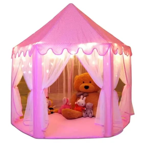 Tenda Barraca Casinha Com Led Infantil Cores Rosa E Azul Promoção Melhor Preço
