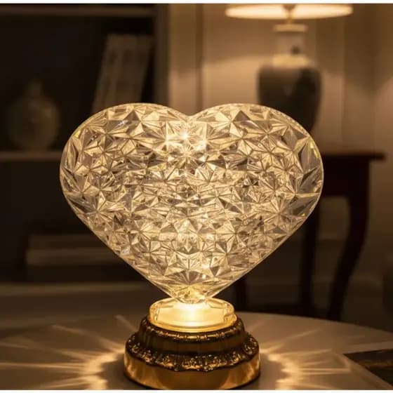 Abajur Luminária Decorativo Lua Estrela Coração Elegante Lua Coração Estrela
