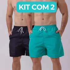 Kit 2 Mauricinho  Shorts Masculino Bermuda Tactel Mauricinho Praia Treino Academia Corrida Com Bolso Calção