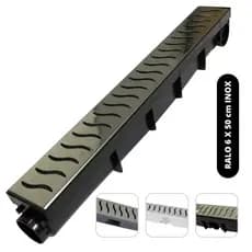 Ralo Linear 6x50cm Grelha Inox Vazado Cega Invisível coletor sifonado anti odor com tela anti inseto