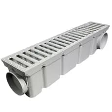 Ralo Linear 10cm por 50cm Grelha Alumínio Tela Anti Inseto coletor Cinza de água Piscina