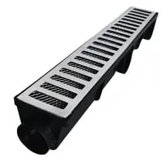 Ralo Linear 8x50 Grelha Alumínio com coletor Sifonado água pluvial Anti Odor E Tela anti inseto