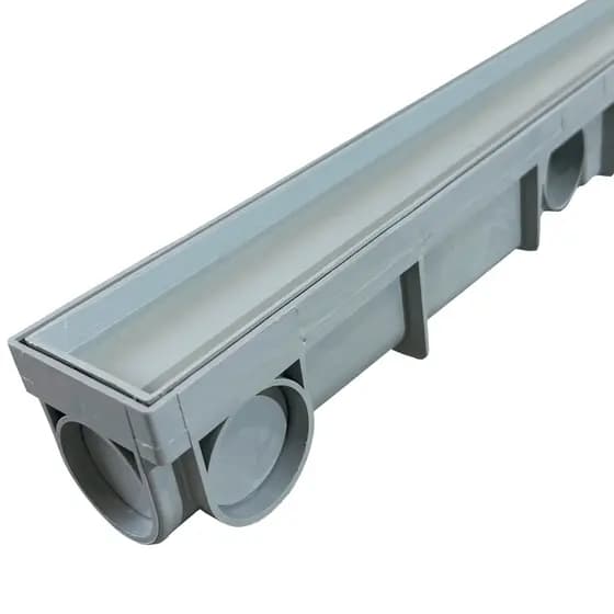 Ralo Linear Guvi 50cm Cinza Invisível oculto cola piso porcelanato banheiro piscina com sifão anti odor