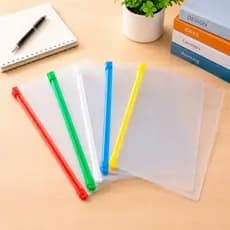 Kit 20/40 Pasta A4 Com zíper Documento Escolar Escritório Plástico A4