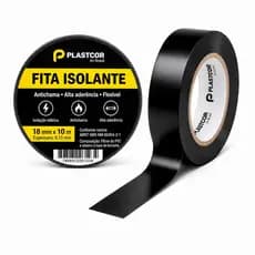 Kit 3/6/9/12 Fita isolante uso profissional para elétrico 10 Metros x 18mm anti-chamas