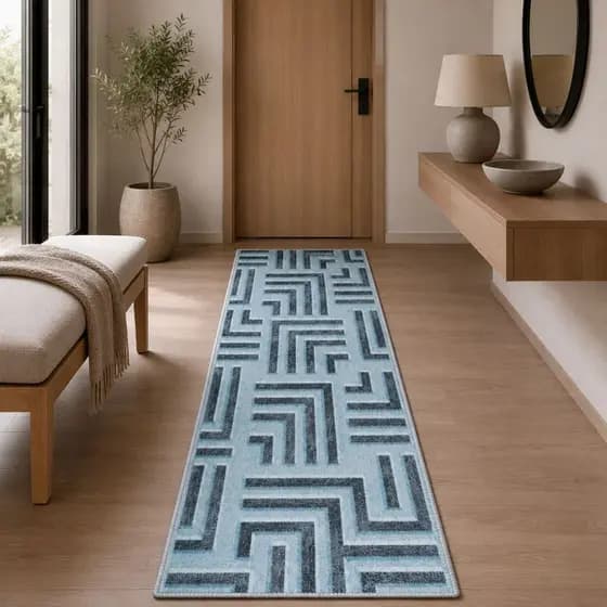 Tapete Felpudo de piso Antiderrapante/ Hipoalergênico 60x200cm Macio para Quarto/Sala