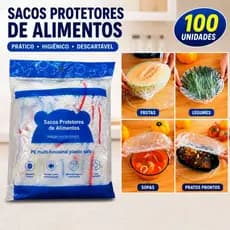 Kit 400 a 600 Tampas Elásticas Plástico PE Para Alimentos Protetor De Comida Transparente