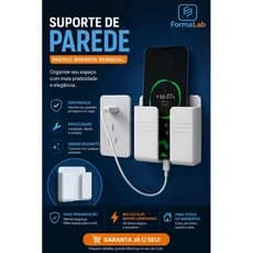 Suporte de Parede para Celular Carregando | Organizador de Celular para Tomada | Impressão 3D PLA | Porta Celular para