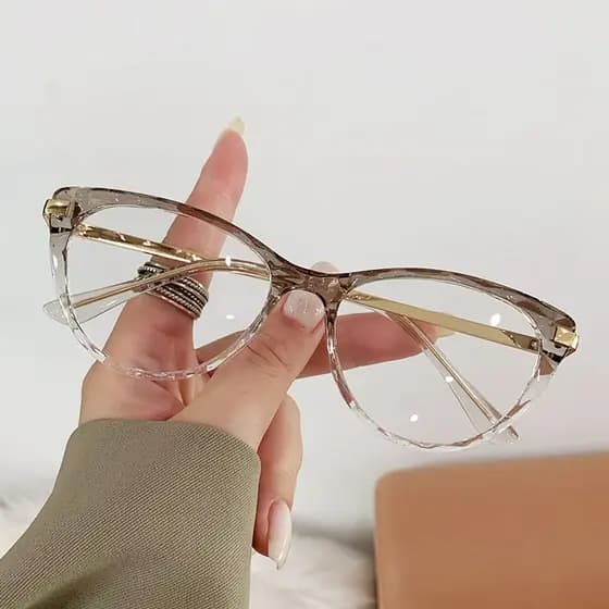 Olho De Gato Mulher Moldura De Cristal Anti-Azul Óculos Senhoras Glasses