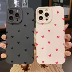 Bonito Pequeno Amor-Coração Caso De Telefone Para iPhone 14 15 16 17 Pro Max 11 12 13 XR X XS 7 8 Capa Macia