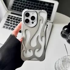 Capa De Telefone Para iPhone 13 12 11 16 15 14 Pro Max Fosco 3D Chama Oca Dissipação De Calor Protetora À Prova De Choqu
