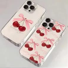 Cereja Impressa Caso Para Samsung A15 A35 A55 A14 A06 A16 A26 A36 A13 A23 A32 A33 A56 A05 A34 A54 Claro Capa Macia