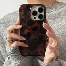 Retro Âmbar Textura Laser Caso De Telefone Para iPhone 16 15 14 13 12 11 Pro Max XS XR X 7 8 16 À Prova De Choque Capa M