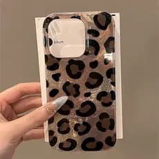 Retro Leopardo Impressão Vórtice Padrão Claro Caso De Telefone Para iPhone 16 17 Pro Max 15 14 13 12 11 XS XR X Capa