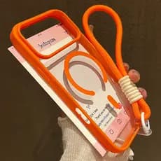 Capa De Telefone Transparente Para iPhone 17 16 15 14 13 12 11 Pro Max 16 Plus 16E 17 Ar Magnético Pára-Choques Caso Com