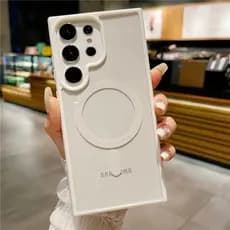 Cor Simples Amortecedor Magnético Claro Caso De Telefone Para Galaxy S26 S25 S24 S23 Ultra S25 S26 PLus S23 S24 S25 FE C