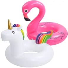 Boia Inflável Unicórnio ou Flamingo Gigante Piscina Praia