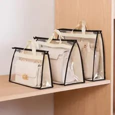 Protetor De Bolsa Transparente Com Alça Organizador Para Bolsas Grandes