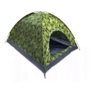 Barraca de Camping Camuflada p/ 3 Pessoas Acampamento Viagem Trilha Tamanho Família c/ Mosqueteiro e Bolsa de Transporte