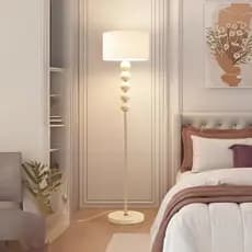 (2002) Luminária Chão Três Nível Estilo Assoalho Madeira Para Sala Quarto Escritório Preta Ou Branca